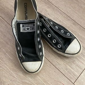 Black leather converse
